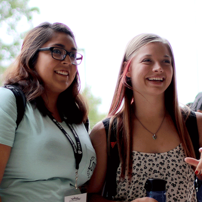 Students smiling